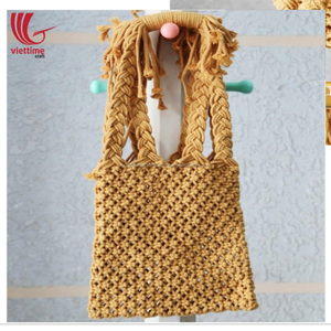 Sac en macramé vintage tissé à la main, fabriqué au Vietnam, vente en gros - Product Image 2