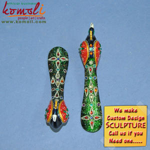 Estatua de pavo real hecha a mano para decoración del hogar, artesanía india de metal - Product Image 3