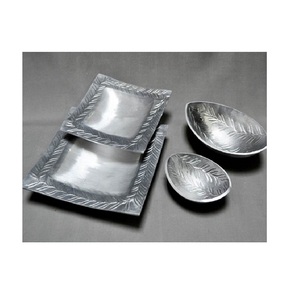 ชามเสิร์ฟขนมและขนมทำจากอลูมิเนียมผิวด้านดีไซน์โบราณชามเสิร์ฟผสมในครัว - Product Image 1