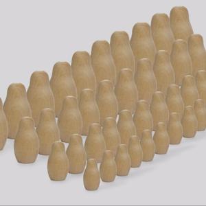 Blanc Non Peint En Bois Poupées Poupées Russes 4 Pièces Ensemble Folklorique Russe Poupées En Bois Eco Jouets Ensemble 4 pc - Product Image 1