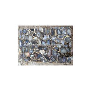 Grey Agate Gemstone Table Top , Agate Dining Table Top - Product Image 1