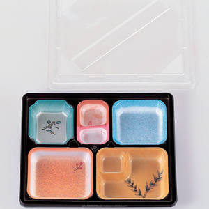 Boîte à déjeuner 7 compartiments, bento métallique coloré, vente en gros, utilisation industrielle, sushi restaurant récipient pour aliments - Product Image 3