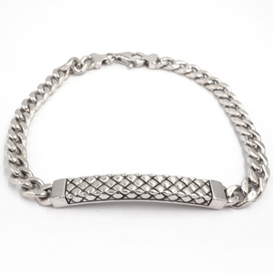 Bracelet en argent sterling 925 pour homme Bracelet cubain tressé en argent - Product Image 2