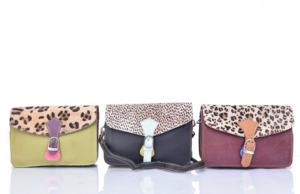 Petit sac fait main en cuir véritable imprimé animal vintage fermeture à glissière mode sangle unique automne antivol printemps - Product Image 3