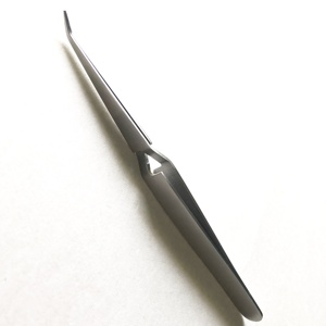 Pince à épiler d'extension de cils en acier inoxydable de haute qualité de type X finition terne avec pointe en fibre pointue pince à sourcils de marque privée - Product Image 3