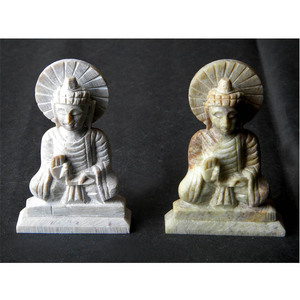 Estatua de Buda de meditación tallada a mano de artesanos indios para decoración del hogar, escultura de Buda Lord Gautam, estatuilla de ídolo - Product Image 1
