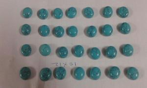 Turquesa Natural, Piedras Preciosas Sueltas con Corte Cabujón, Multicolor, Origen IN - Product Image 2