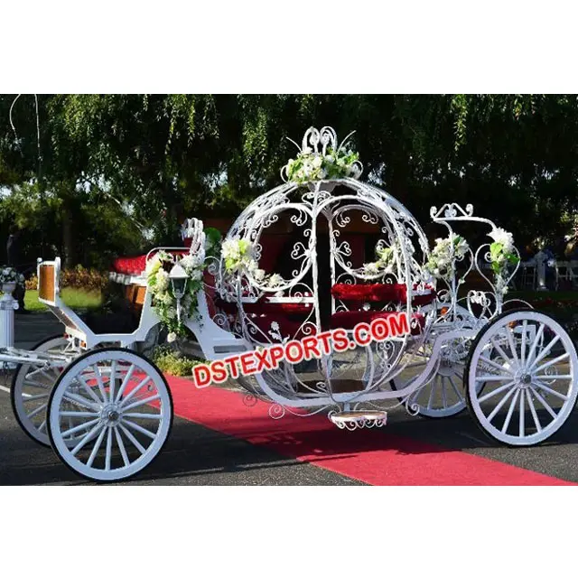 馬が描いた結婚式のシンデレラキャリッジ最新のシンデレラ馬のバギーメーカー美しいシンデレラキャリッジ
