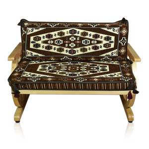 Meuble de marque en bois mah-jong, ensemble de coussins arabes - Product Image 4