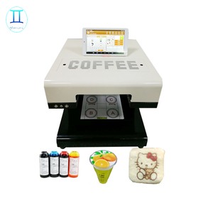 1-4 cups automatic digital coffee printer / coffee foam printer with edible ink