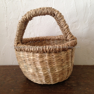 Panier Bolga en jonc de mer naturel avec poignée - Rangement pliable écologique pour vêtements - Taille personnalisée - Product Image 5