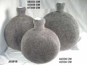 Recién llegado, jarrón largo de mosaico de pernos de acero, otros materiales como latón y cobre, también disponibles, decoración hecha a mano para el hogar - Product Image 3