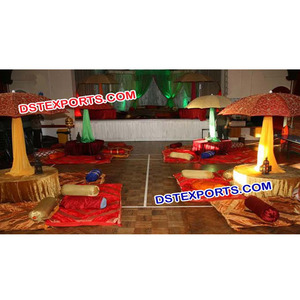 Mehandi-paraguas de noche para escenario, decoración colorida de escenario, sombrilla de boda para escenario Mehandi - Product Image 1