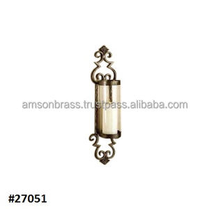 Applique murale avec grand verre Home Room Decor décoration murale bougeoir pour la décoration de la maison et du mariage - Product Image 6