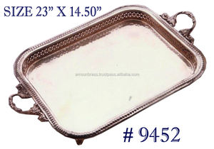 Plats, assiettes et plateaux pour la décoration de mariage, plat de service pour le riz, plat en métal, forme carrée, plateaux de service - Product Image 4