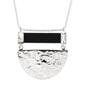 Adorable Silver Hub 925 Sterling Silver Black Onyx Chain Necklace - Product Image 1