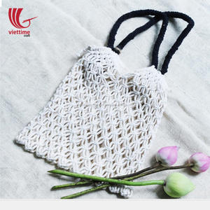 ขายส่ง Macrame กระเป๋าทำด้วยมือ,โครเชต์ชายหาดกระเป๋าสำหรับขาย - Product Image 2