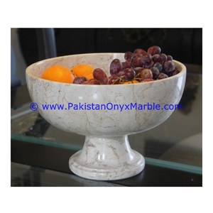 Frutero Pequeño para Servir Ensaladas, Pasta, Tazones de Mármol Verona Sahara Beige, Vajilla de Cocina, Fruteros, Soporte para Platos - Product Image 4