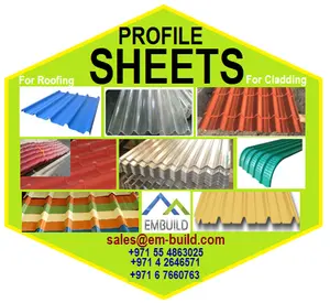 Metal Profile sheets for steel structures, Factory sheds, ware houses and other Metal buildings