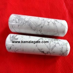 Wholesale Chakra Style Massage <b>Wand</b> Rose Quartz Agate Howlite <b>Crystal</b> Natural Smooth Semi-Precious Gemstone Crafts - Product Image 2