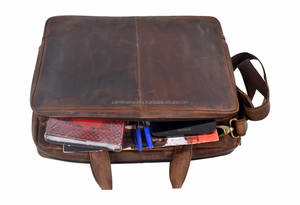 Wholesale Genuine Leather Brown 15.6 Inch Business Executive Laptop <b>Bag</b> Handbag Crossbody <b>Bag</b> <b>Men's</b> Office Business Shoulder <b>Bag</b> - Product Image 6