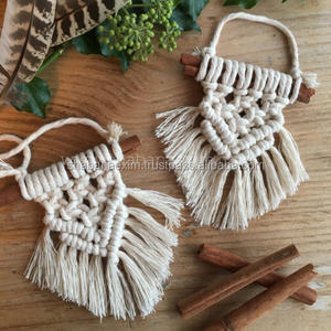 Luxury Hand Woven Macrame <b>Christmas</b> <b>Tree</b> <b>Mini</b> Macrame Small <b>Tree</b> Hanging Decorations Indoor <b>Tree</b> Hangings Xmas Decoration - Product Image 5