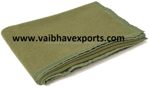 ผ้าห่มขน80% สีเขียวมะกอกขนแกะขนาดใหญ่4.5ปอนด์ให้ความอบอุ่นผ้าฟลีซใส่สบายเนื้อผ้าทอจากไฟสีเรียบ" - Product Image 5