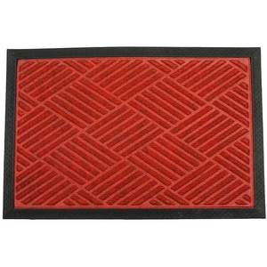 Tapis de porte et de sol en caoutchouc gaufré Tapis de porte de salle de bain de garage en caoutchouc coloré en polypropylène rouge - Product Image 1