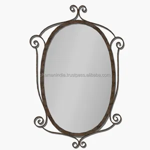 Wrought Iron Scroll Oval <b>Wall</b> <b>Mirrors</b> - Product Image 1