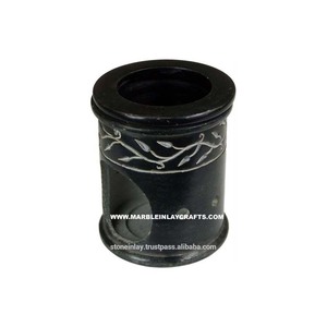 Black Soapstone Aroma Oil <b>Diffuser</b> Lamp - Product Image 1