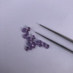 หินอเมทิสต์ธรรมชาติ5มม. อัญมณีเจียระไนกลมตัดหลวมร้านค้าออนไลน์ - Product Image 1