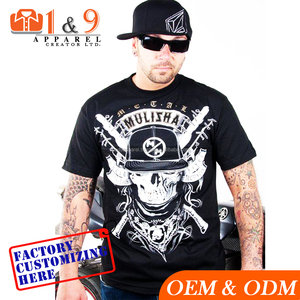 Camiseta con Logo impreso para hombre, ropa 2017 de algodón, OEM, con estampado en blanco/bordado, servicio OEM para adultos, 100%, barata, venta al por mayor - Product Image 3