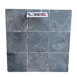 China Antique Tumbled Brushed Blue Stone Limestone Paving Flooring Tiles