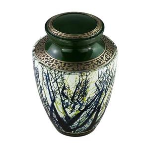 Royal Ever-urnas de cremación de Metal para adultos, urnas funerarias de Metal con grabado verde de latón/aluminio, estilo americano/europeo - Product Image 2