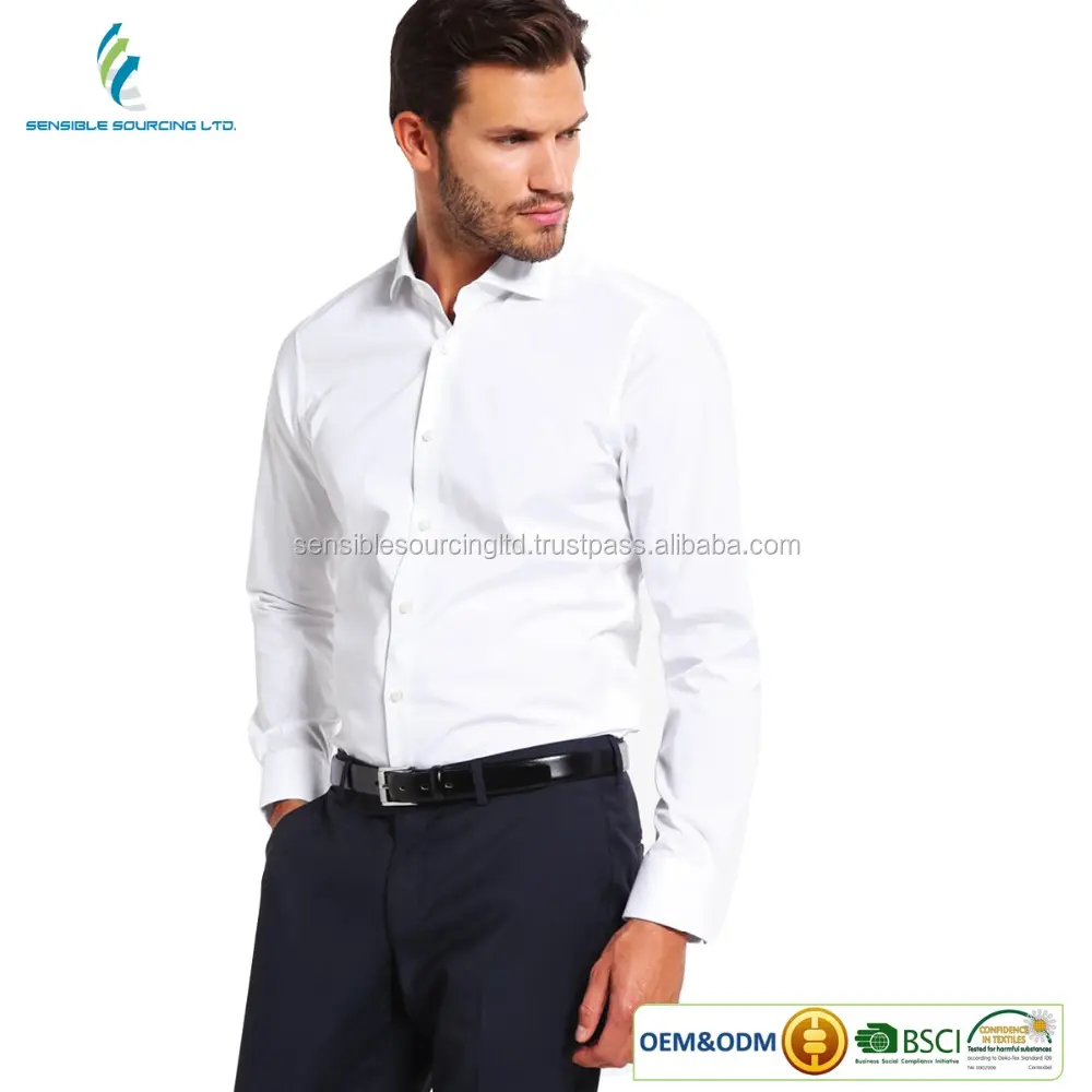 SSL-103 OEM تصميم 100% القطن رجالي رسمي رسمي قميص أكسفورد جودة عالية