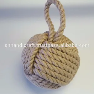 Bola de Cuerda Náutica Grande con Nudos, Decoración Costera Hecha a Mano, Mágica - Product Image 1