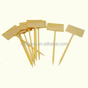 Étiquette en plastique jaune de 5 pouces pour lit de plante de jardin, étiquette en T - Product Image 6