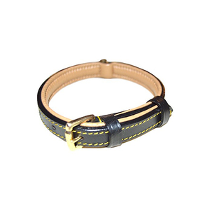 Collares de perro de cuero acolchado hechos a mano del fabricante de la India-PU personalizado fuerte remache de piel de animal sólido ajustable Uso de gato - Product Image 2