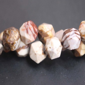 Haute qualité zèbre jaspe pépite à facettes dégringolé pierres précieuses percées brin complet pierre naturelle cristal collier de guérison grossiste - Product Image 4