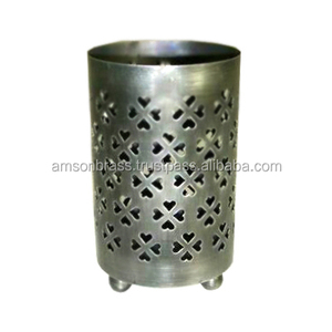 Bougeoir votif de finition de nickel en métal de conception de luxe bougeoir votif décoratif de fer en métal - Product Image 1