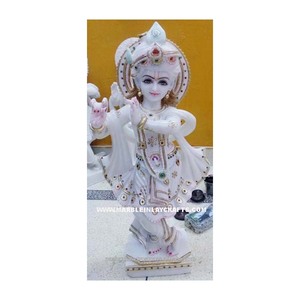 Position debout Krishna Marbre Statue - Product Image 1
