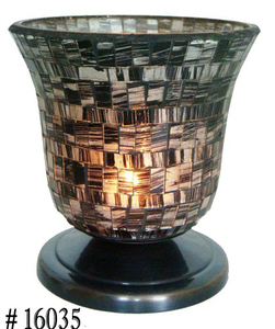 Bougeoir décoratif pour table de mariage avec vase en verre - Product Image 2