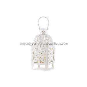 Linterna de Metal de diseño Vintage alto, linterna hecha a mano, decoración de iluminación para patio de casa, linterna de vela perforada de hierro y Metal - Product Image 5