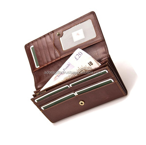 Billetera de cuero delgada para mujer, billetera bonita - Product Image 1