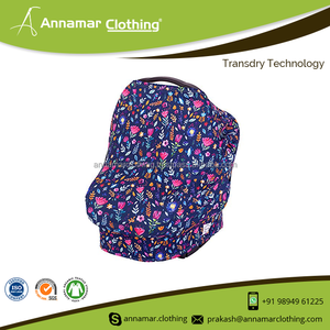 CPSC-cubierta elástica de algodón orgánico para asiento de coche de bebé, bufanda, dosel - Product Image 4