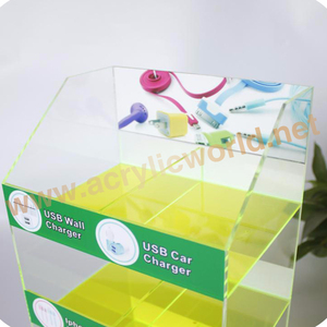 Présentoir universel en acrylique, lot de 10, accessoire électronique, rotatif, pour magasin de détail, téléphone portable, usb - Product Image 4