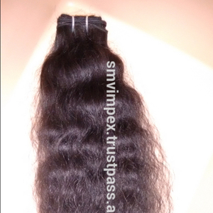 100% หนึ่งธรรมชาติอินเดียมนุษย์ผมทอผ้าดิบมนุษย์ผมส่วนขยาย - Product Image 1