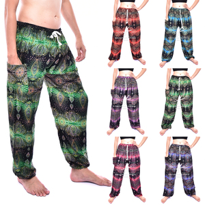 กางเกงฮาเร็มนกยูงเอวยางยืด,กางเกงใส่ได้ทั้งชายและหญิง - Product Image 1