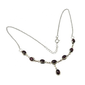 สร้อยคอจี้925สีเงินสเตอร์ลิงประดับพลอยสีม่วงสวยโรสโกลด์โรเดียมทรงรีสำหรับ - Product Image 1