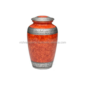 Urna de cremación de aluminio, óxido naranja - Product Image 1